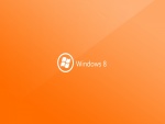 Windows 8 en fondo naranja