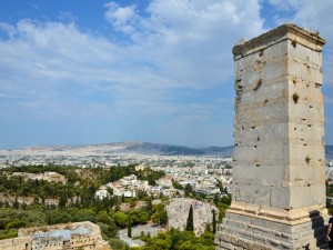 Postal: Vista parcial de Atenas, Grecia