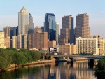 Río y rascadcielos de Filadelfia