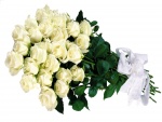 Un gran ramo de rosas blancas para regalar