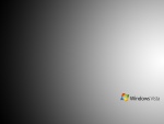 Windows Vista en un fondo degradado blanco y negro