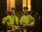 Walter y Jesse descansando tras cocinar "Breaking Bad"