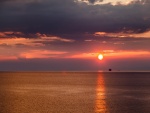 Puesta de sol en el Golfo de Génova (Italia)