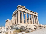 Trabajos de restauración en la Acrópolis de Atenas