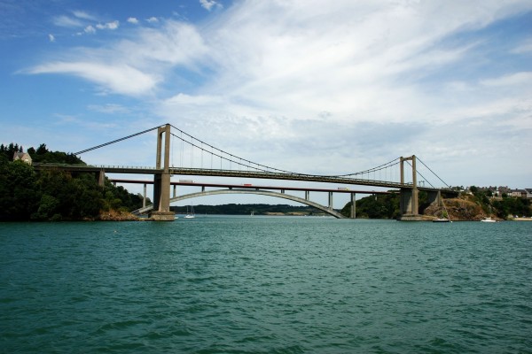 Puente Saint Hubert sobre el Rance, Francia