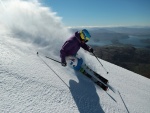 Practicando esquí en un fantástico lugar