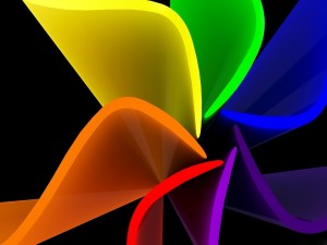 Diseño abstracto 3D de varios colores