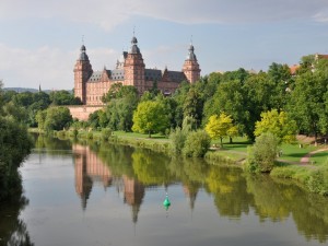 Postal: Magnífico castillo de Aschaffenburg en Alemania