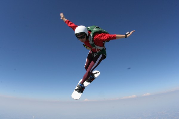Practicando skysurf