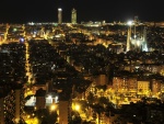 Vista de la noche en Barcelona
