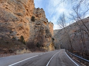 Postal: Carretera en Albarracín (Teruel, España)