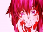 Yuno cubierta de sangre (Mirai Nikki)