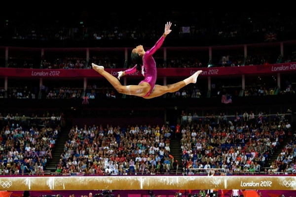 La gimnasta Gabrielle Douglas en los Juegos Olímpicos de Londres 2012