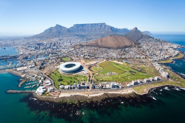 Vista aérea de Ciudad del Cabo (Sudáfrica)