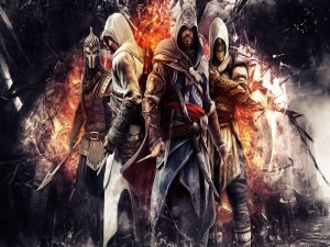 Cuatro personajes de Assassin's Creed