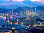 Últimos rayos de sol en Hong Kong