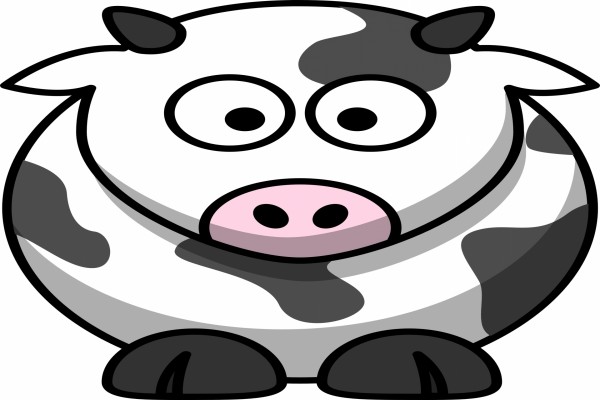 Una divertida vaca lechera