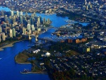Vista aérea de Vancouver, Canadá