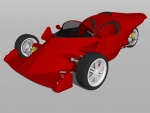 Un auto de carreras en 3D