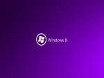 Windows 8 en fondo morado