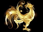 Un fascinante gallo de oro