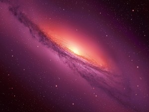 Gran galaxia de color púrpura