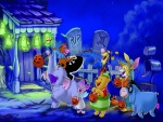 Winnie the Pooh y sus amigos en la noche de Halloween
