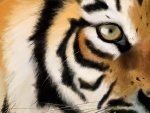Un ojo de tigre en una pintura