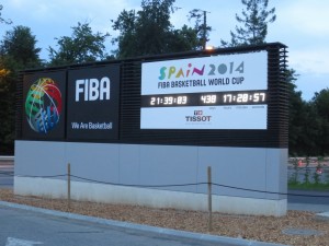 Gran reloj de la "Copa del Mundo de Baloncesto España 2014"