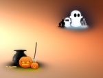 Fantasmas y calabazas te desean un "Feliz Halloween"