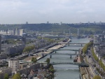 Puentes sobre el río Sena en Rouen, Francia