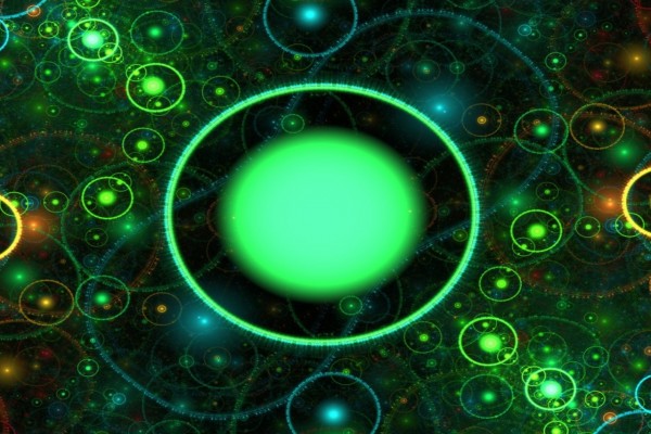 Círculos verdes en 3D