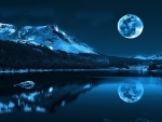 La Luna se mira en el lago
