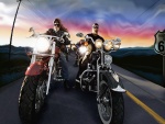 Harley-Davidson en la carretera