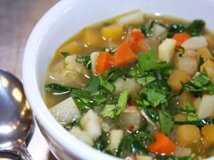 Postal: Sopa vegetariana de verduras