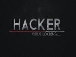 Hacker cargando virus