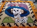 La Catrina y ofrendas el Día de Muertos en México
