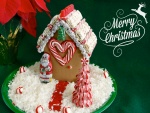 Casa de jengibre y ¡Feliz Navidad!