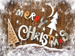 Adornos de Navidad y letras de cartón "Merry Christmas"