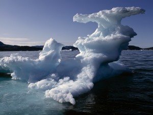 Curiosas formas de hielo deshaciéndose