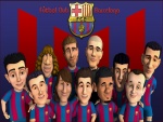 Caricaturas del equipo "Fútbol Club Barcelona"