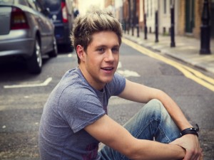 Niall Horan sentado en una calle "One Direction"