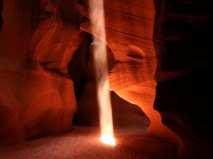 Luz natural en el interior del cañón
