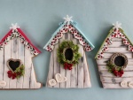 Lindas casitas navideñas hechas de galleta