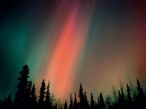 Los colores de una aurora boreal