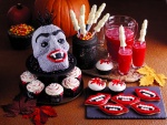 Comida y bebida vampírica para Halloween