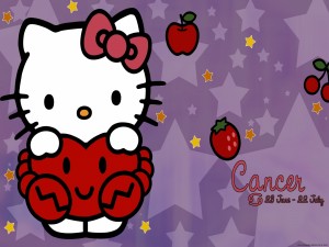 Hello Kitty con el signo del zodiaco cancer