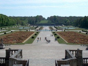Postal: Jardines del palacio de Vaux-le-Vicomte (Francia)