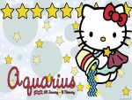 Hello Kitty con el signo del zodiaco acuario