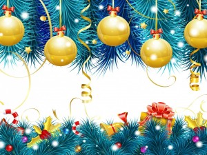 Imagen con adornos decorativos para las fiestas de Navidad